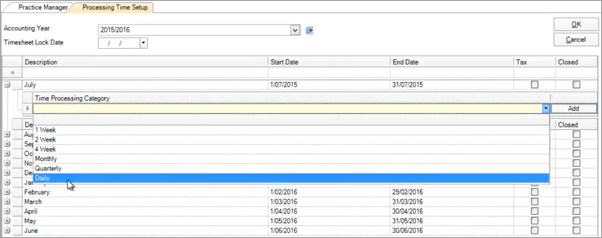 Daily option selected from Time Processing Category.png