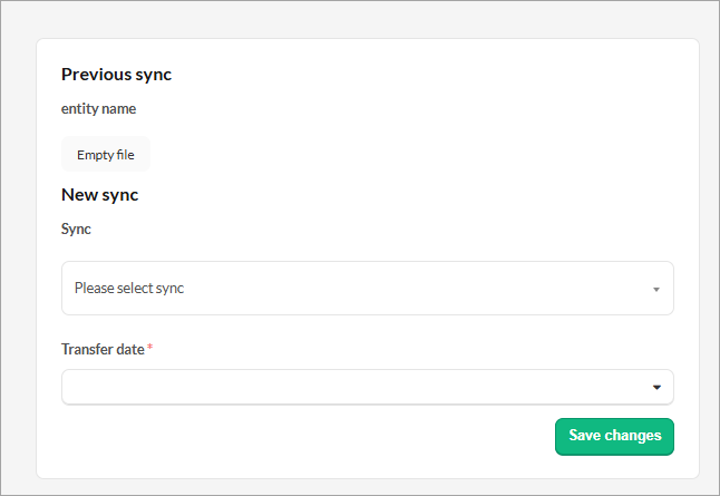 Previous sync New sync and Transfer date options.png