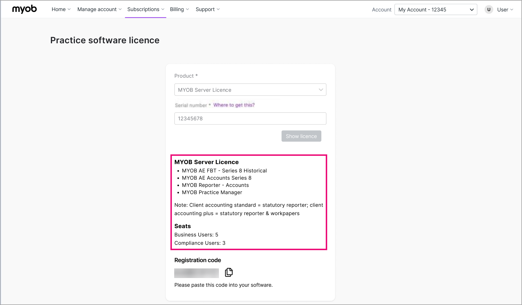 MYOB server licence and Seats highlighted.png