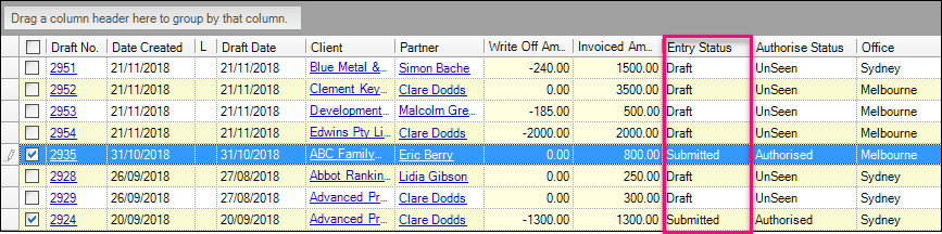 Draft bills Entry status.png